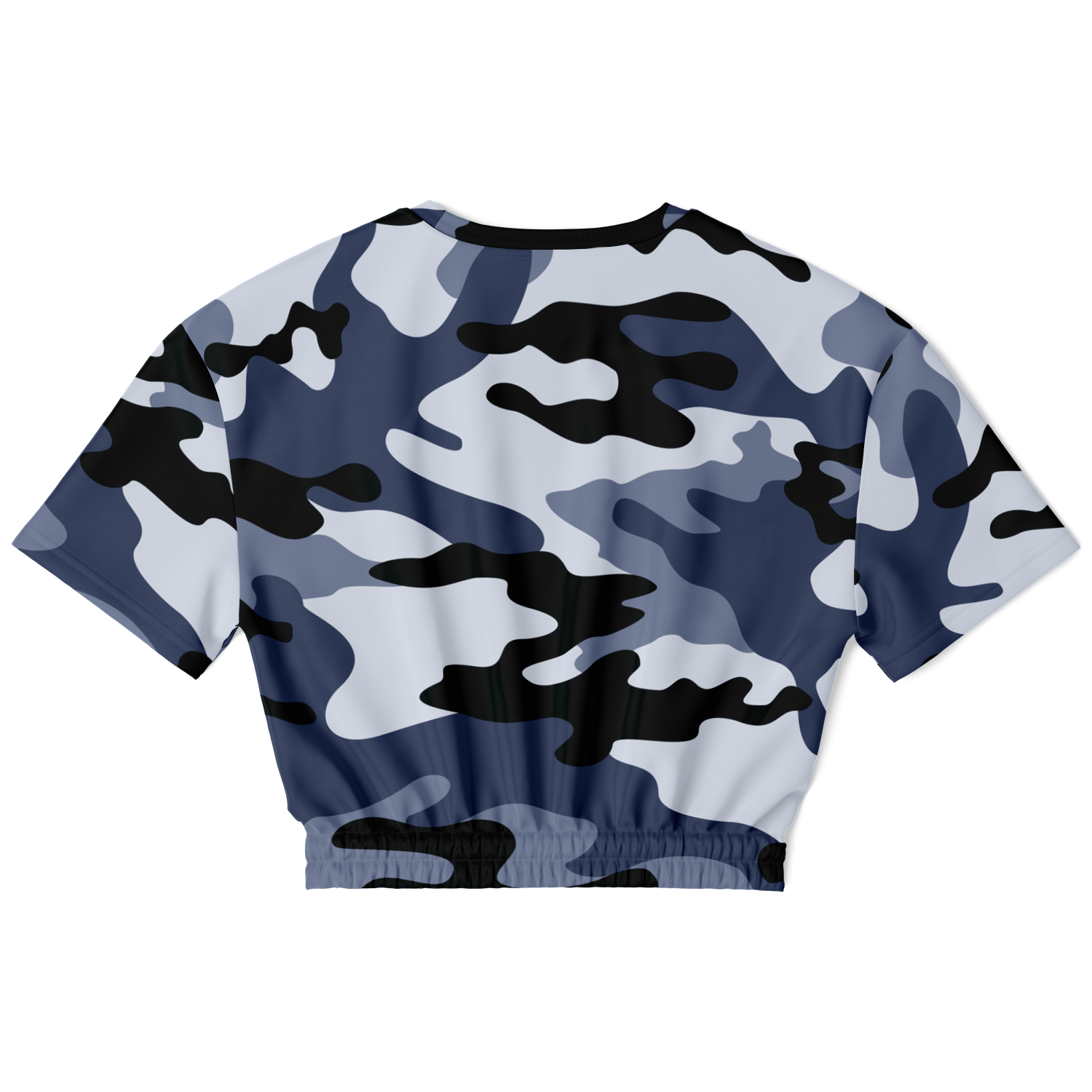 Camo Crop Top Sweatshirt | Light Blue Camouflage