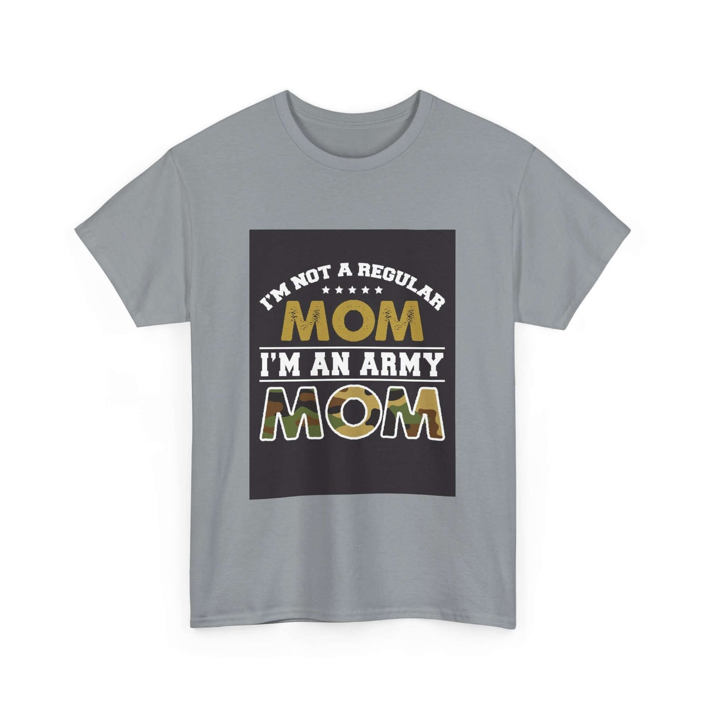 T-shirt « Je suis une maman militaire » | T-shirt en coton épais 2025