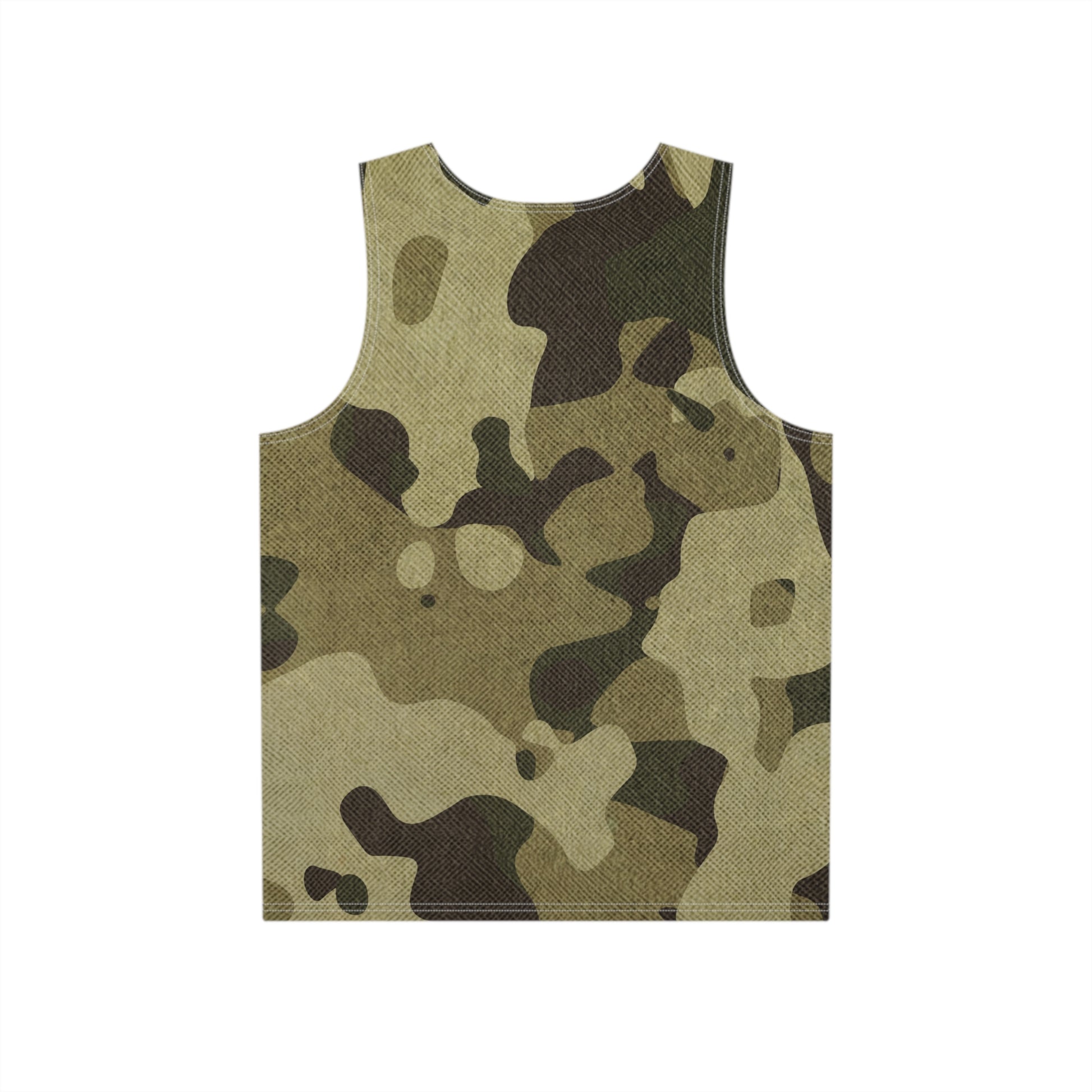 Men's Camo Tank Top | Green Fabric | Loose Fit