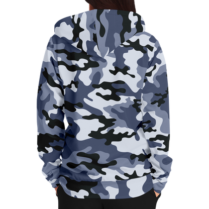 Zip-Up Hoodie | Light Blue Camouflage