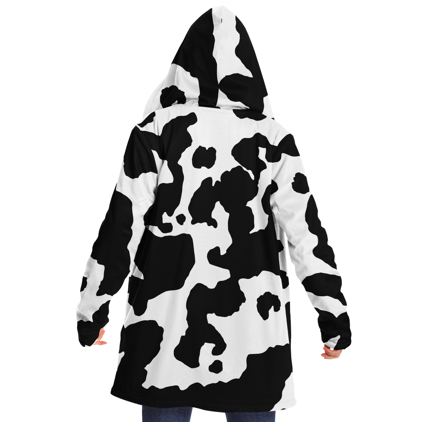 Camo Cloak | Black & White Cow Camouflage | Microfleece