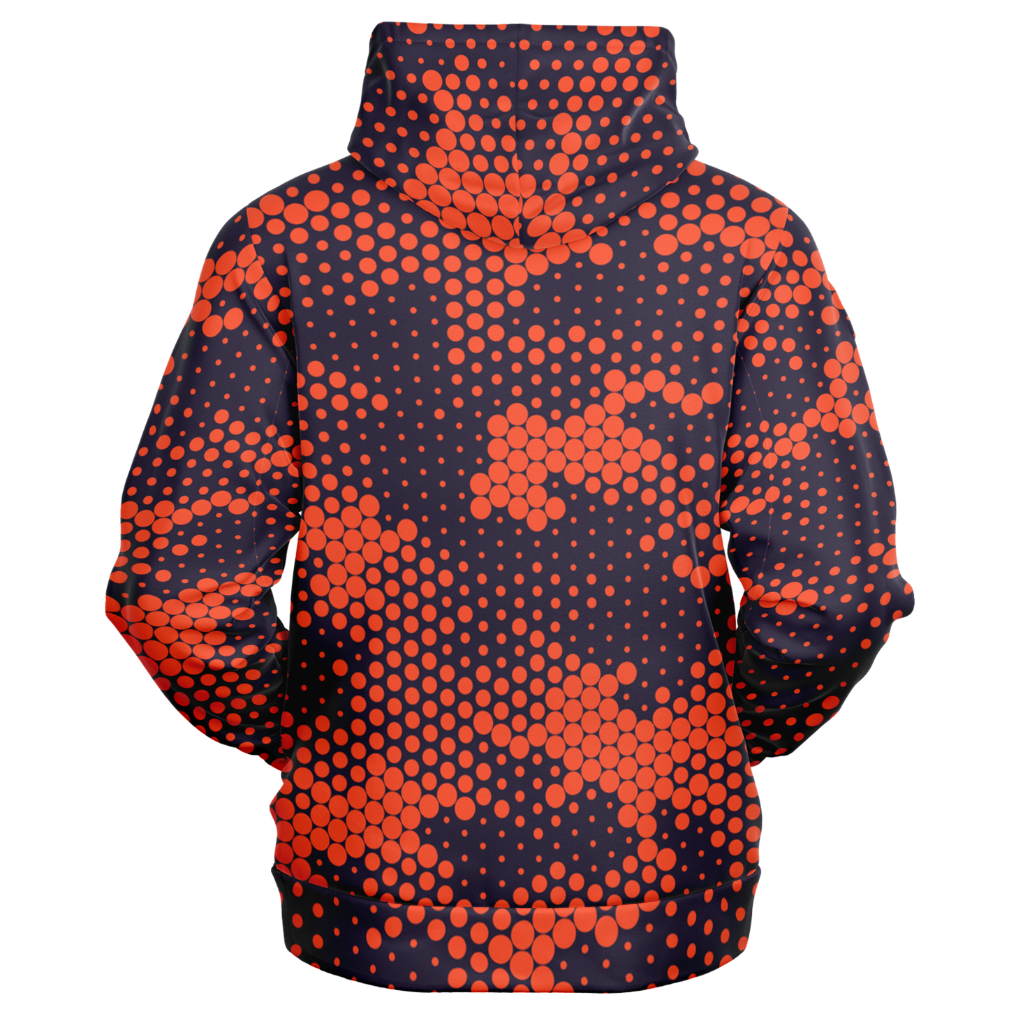 Zip-Up Hoodie | Orange & Blue Digital Camouflage