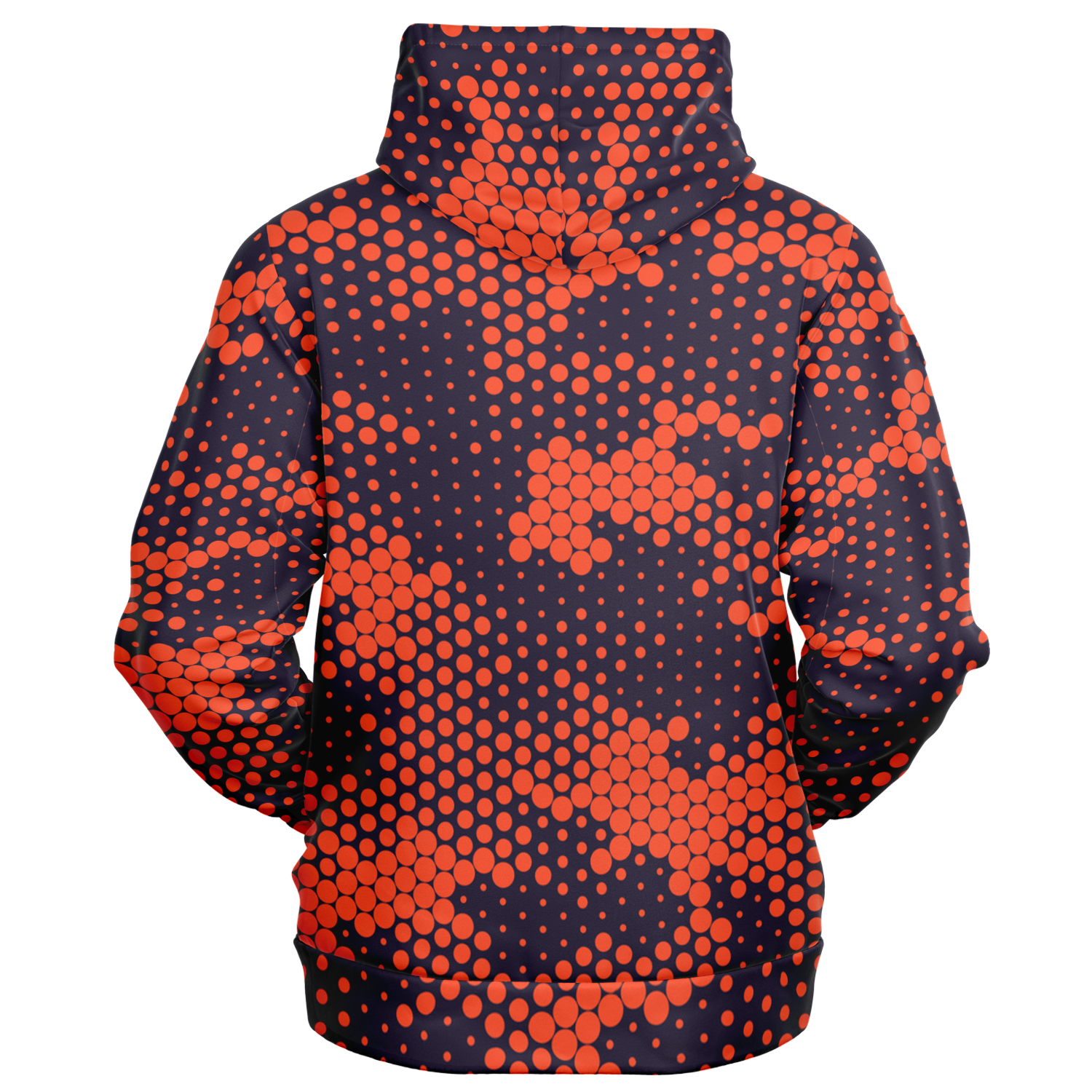 Zip-Up Hoodie | Orange & Blue Digital Camouflage