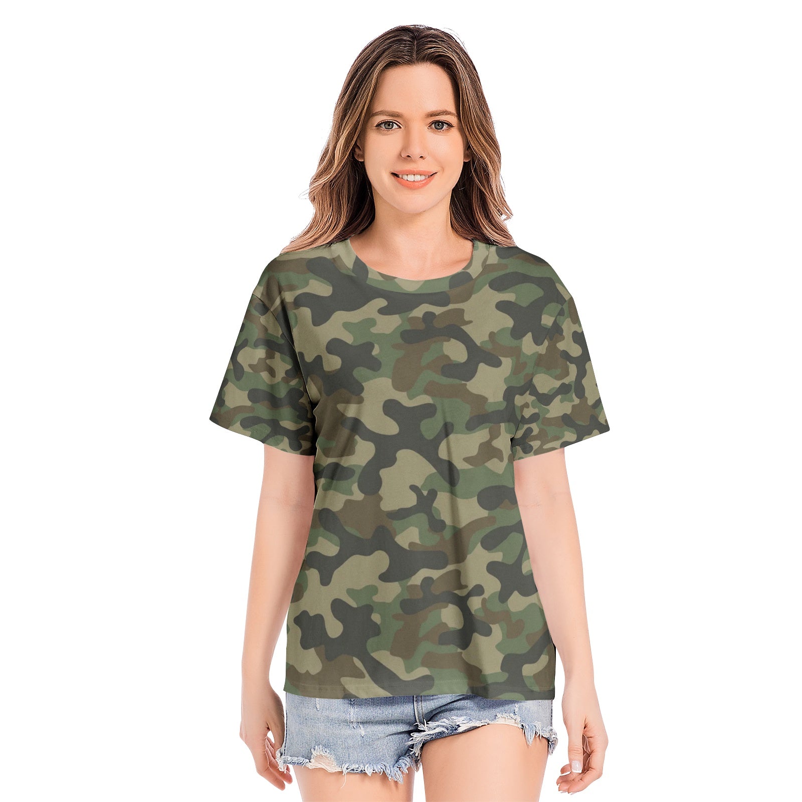 Camo T-shirt | Cotton | Unisex | Military Brown Camouflage