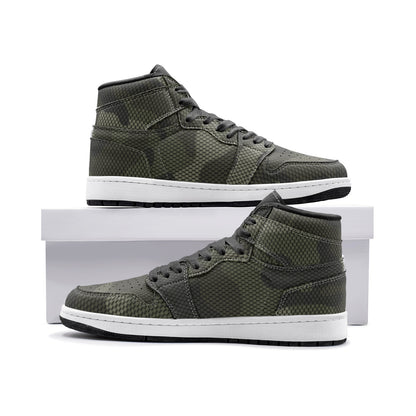 Brown Camo Sneakers | High Top | Digital Dotted Camouflage