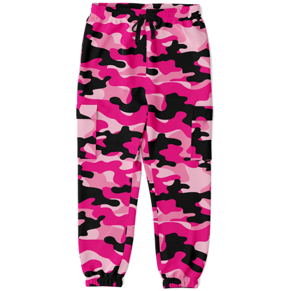 Pink Camo Cargo Pants | Candy, Black, & Cerise Mixed Camouflage