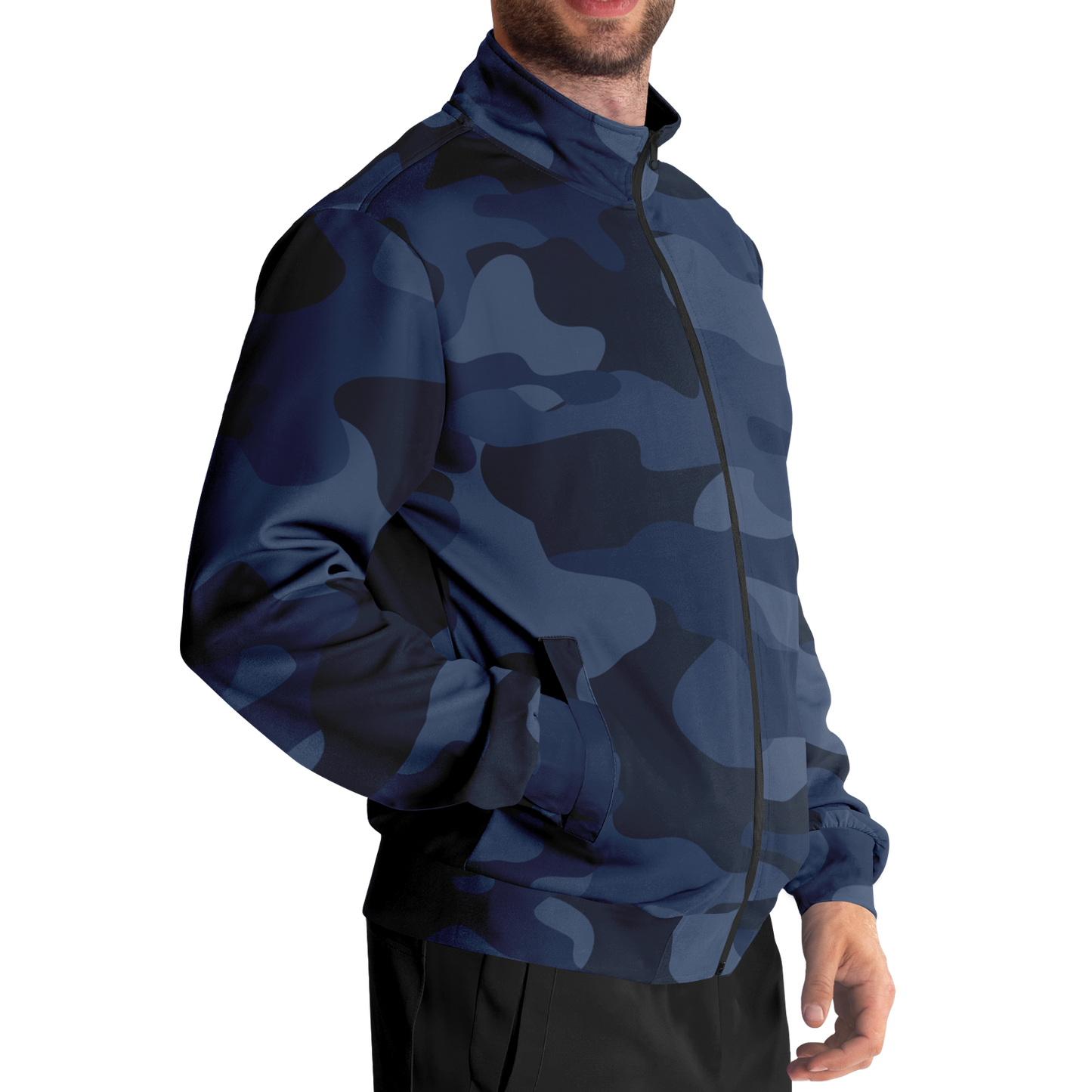 Camo Track Jacket | Deep Blue Camouflage