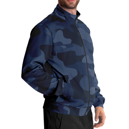 Camo Track Jacket | Deep Blue Camouflage