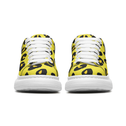 Leopard Sneakers | Oversized McQueens | Yellow & Black