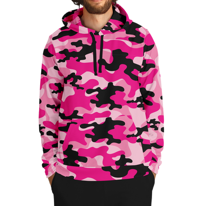 Pink Camo Hoodie | Candy, Black, & Cerise Mixed Camouflage