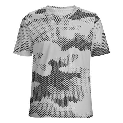 Camo Shirt | Black & White Dotted Camouflage T