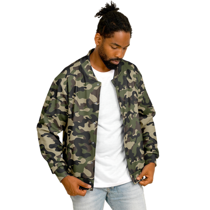 Military Brown Camo Jacket | Heavyweight Baseball Style