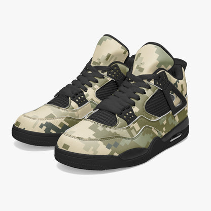 Camo Jordans AJ4 | Ukraine Green Camouflage | Black Sole