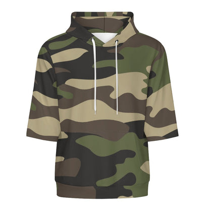 Short Sleeve Hoodie | Classic Green Camouflage