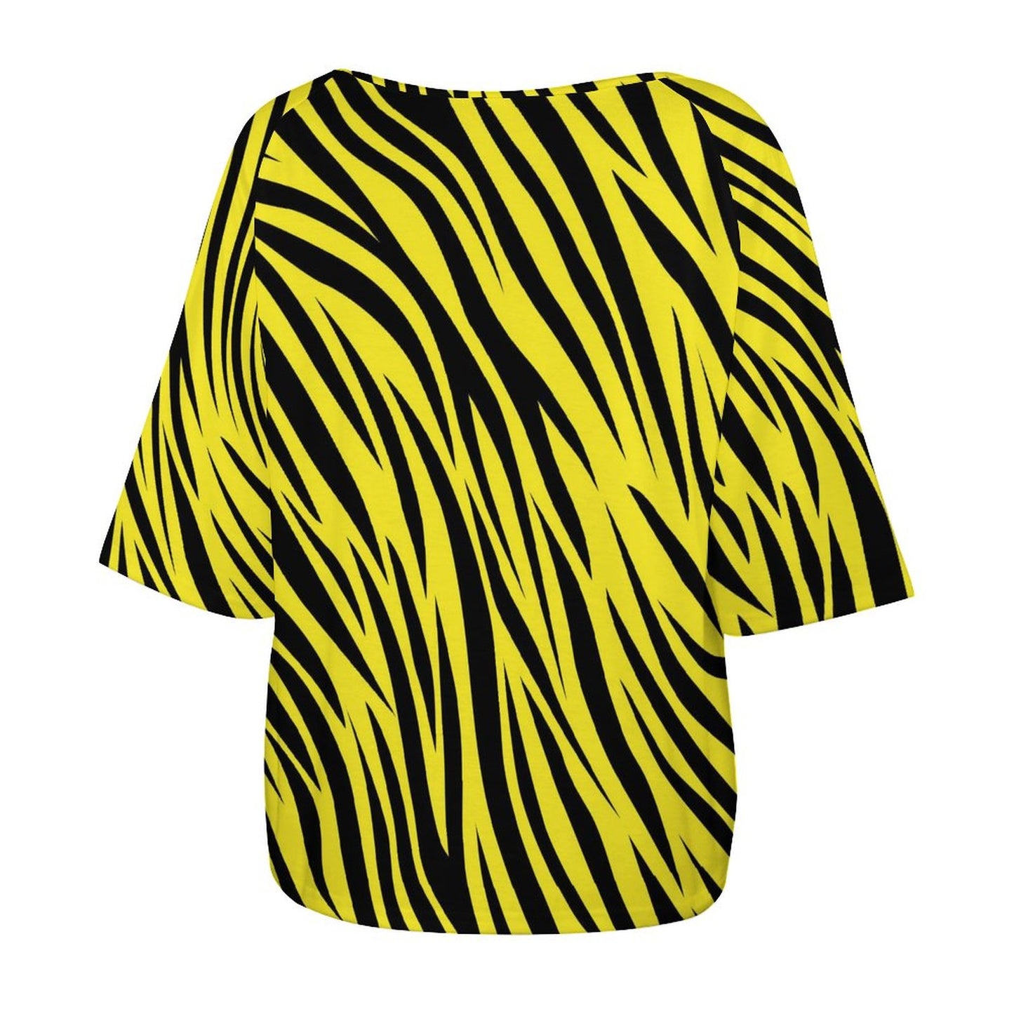 Off The Shoulder Top | Black and Yellow Zebra Shirt