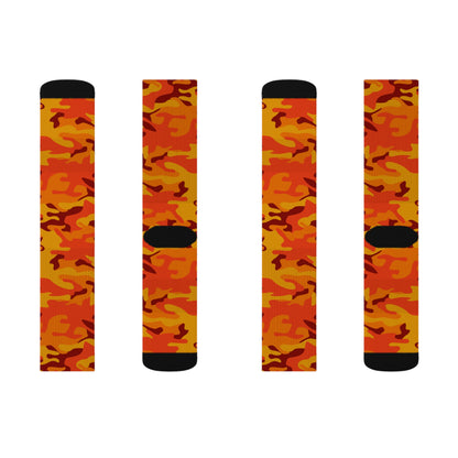 Camo Socks | Orange & Red Camouflage