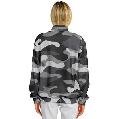 Shade Of Grey Baseball Jacket | Camouflage Print