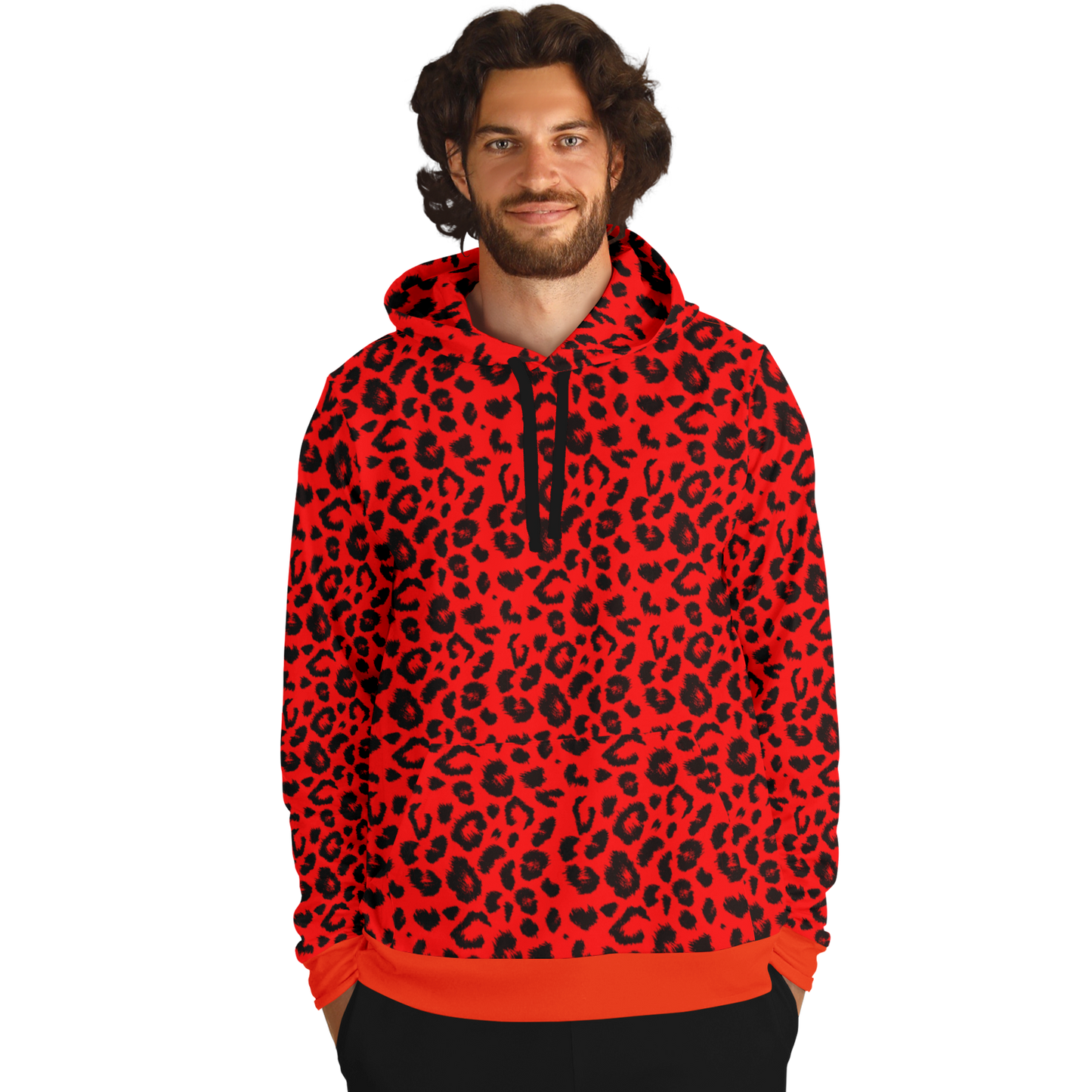 Leopard Hoodie | Unisex | Red and Black