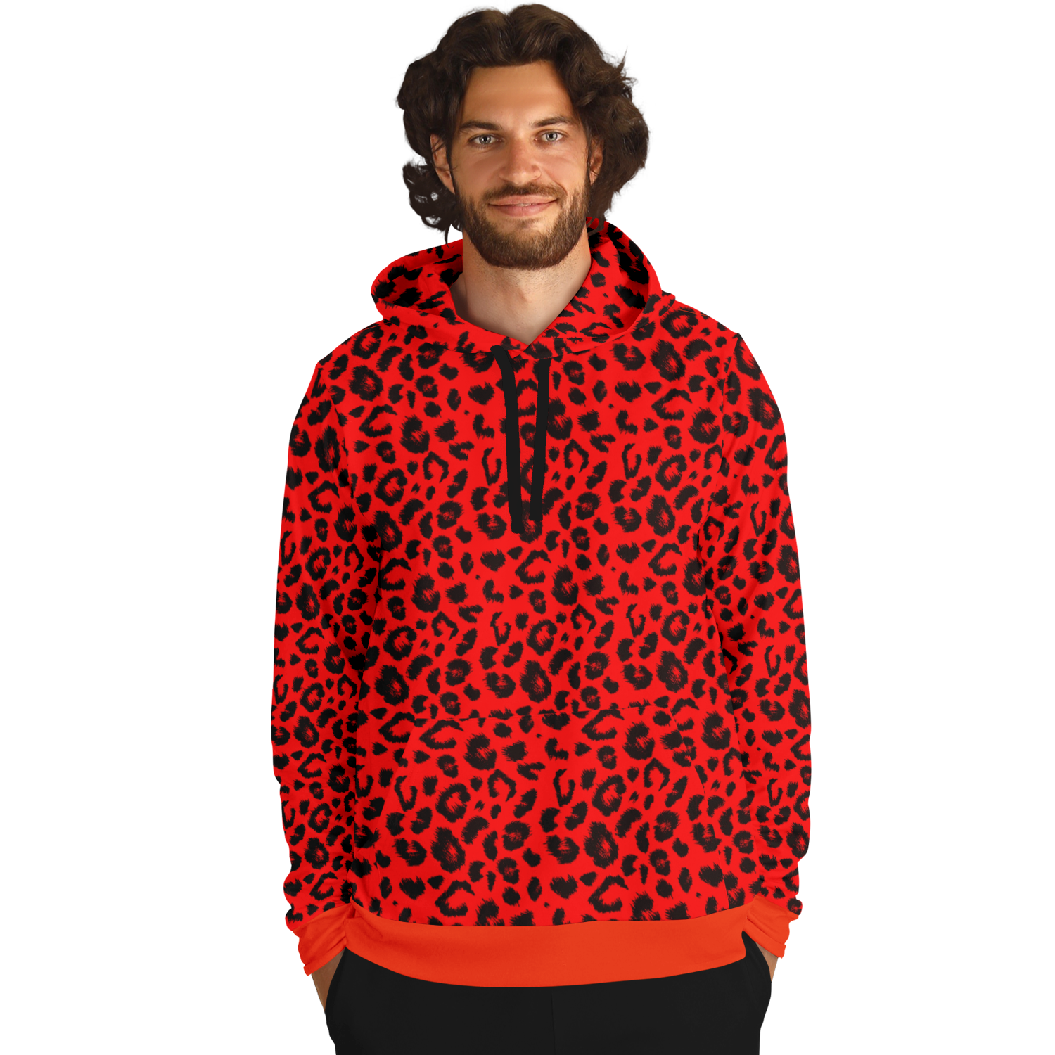 Leopard Hoodie | Unisex | Red and Black