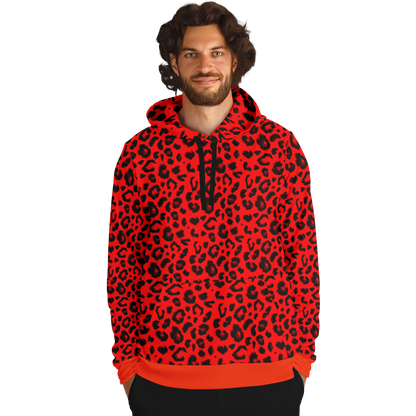 Leopard Hoodie | Unisex | Red and Black