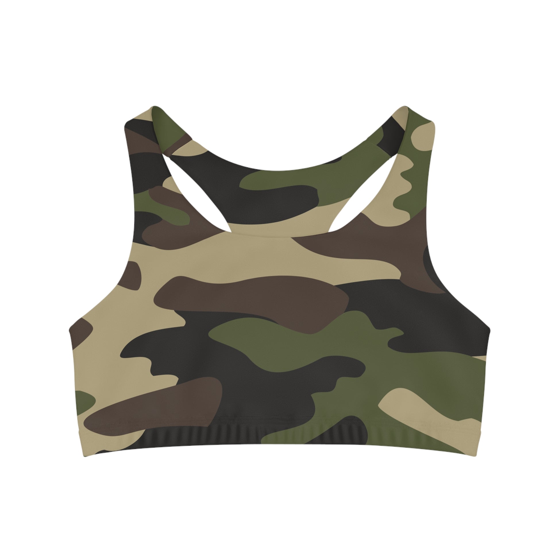 Camo Bra | Classic Green Sports Camouflage