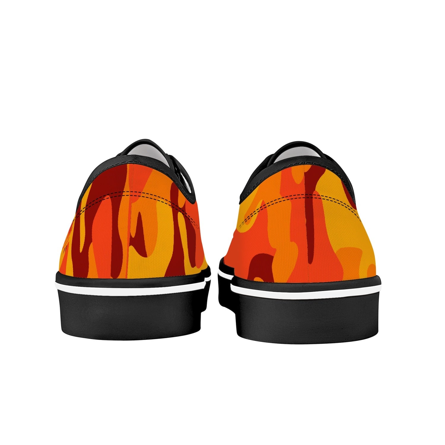 Camo Skate Shoes | Orange & Red Camouflage