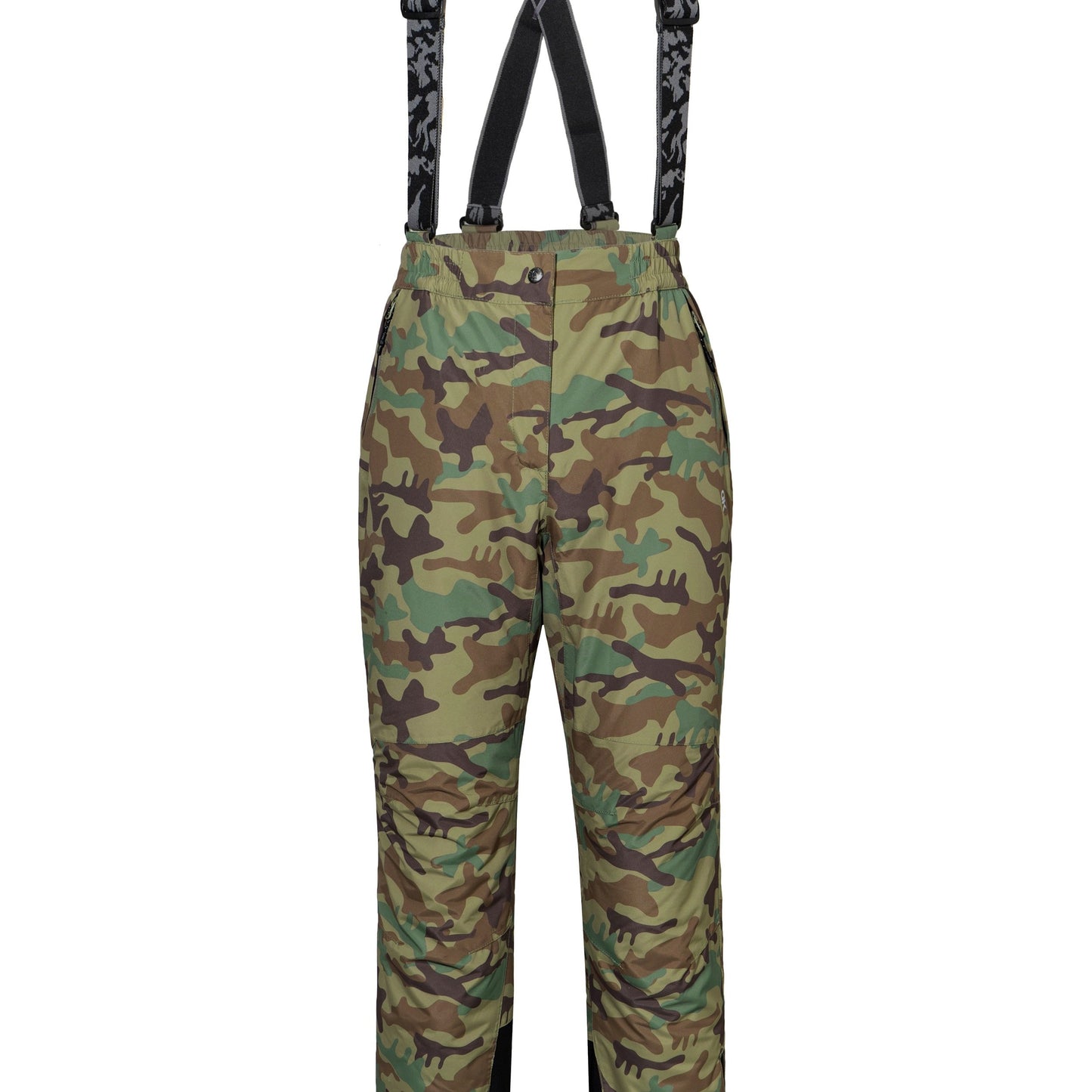 Women's Winter Camo Bib Overalls: Padded, Non-Stretch, Outdoor Pants