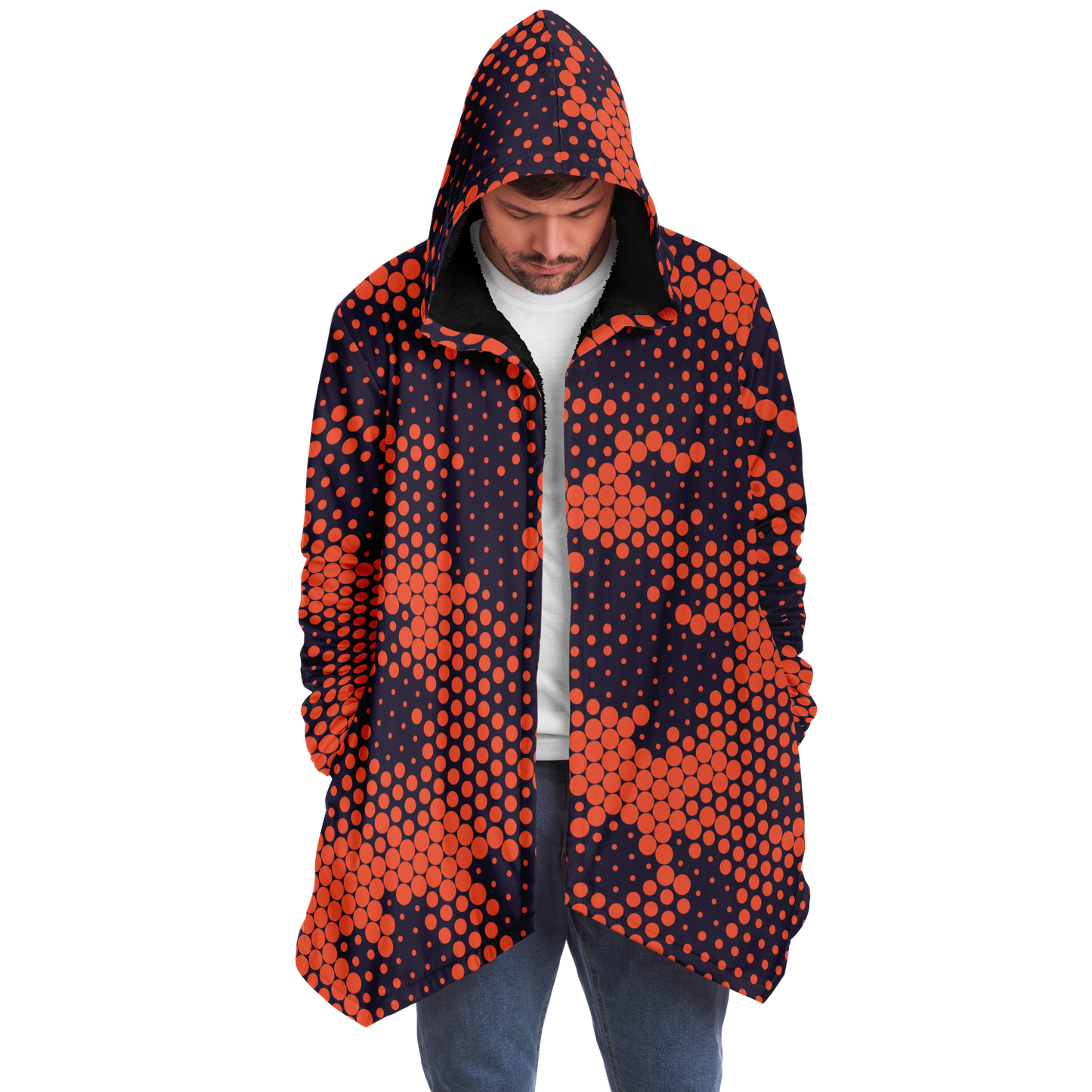 Camo Cloak | Orange & Blue Digital Camouflage | Microfleece