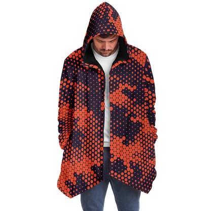 Camo Cloak | Orange & Blue Digital Camouflage | Microfleece