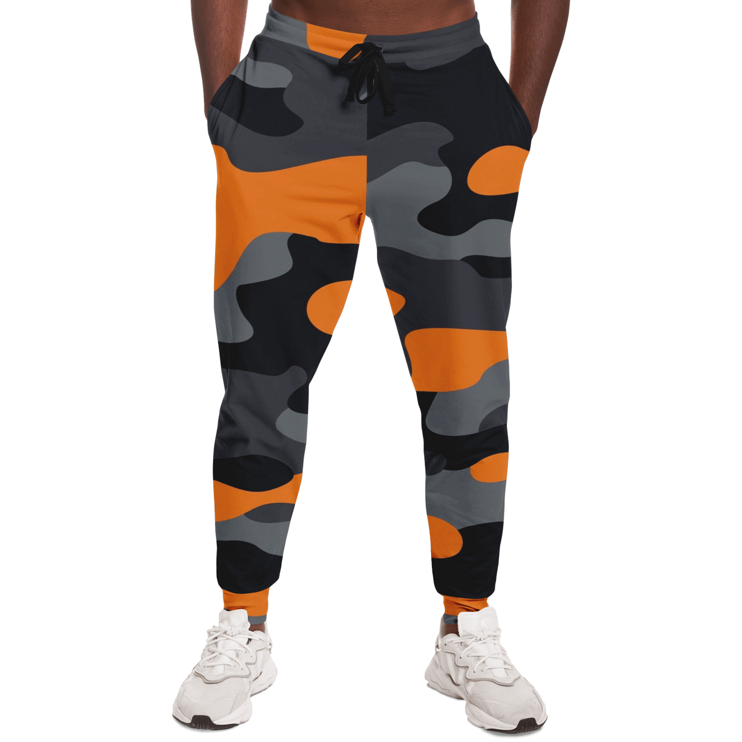 Camo Sweatpants | Unisex | Orange, Gray & Black Camouflage