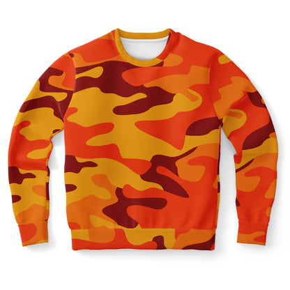 Camo Sweatshirt | Unisex | Orange & Red