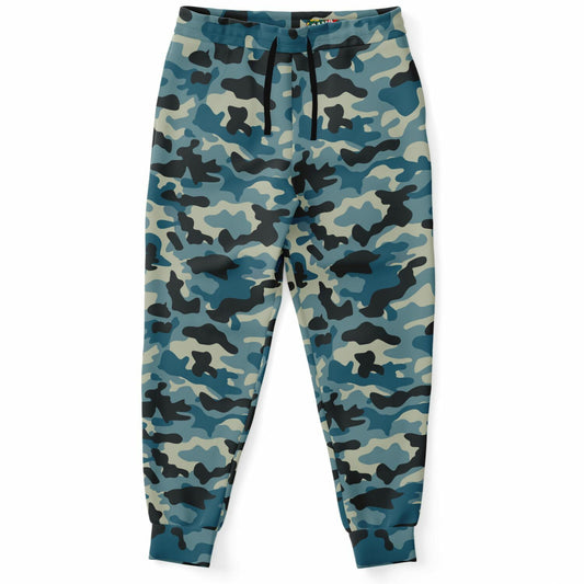 Soft, Lightweight Camo Joggers in Shades of Blue & Charcoal | Camo Colors