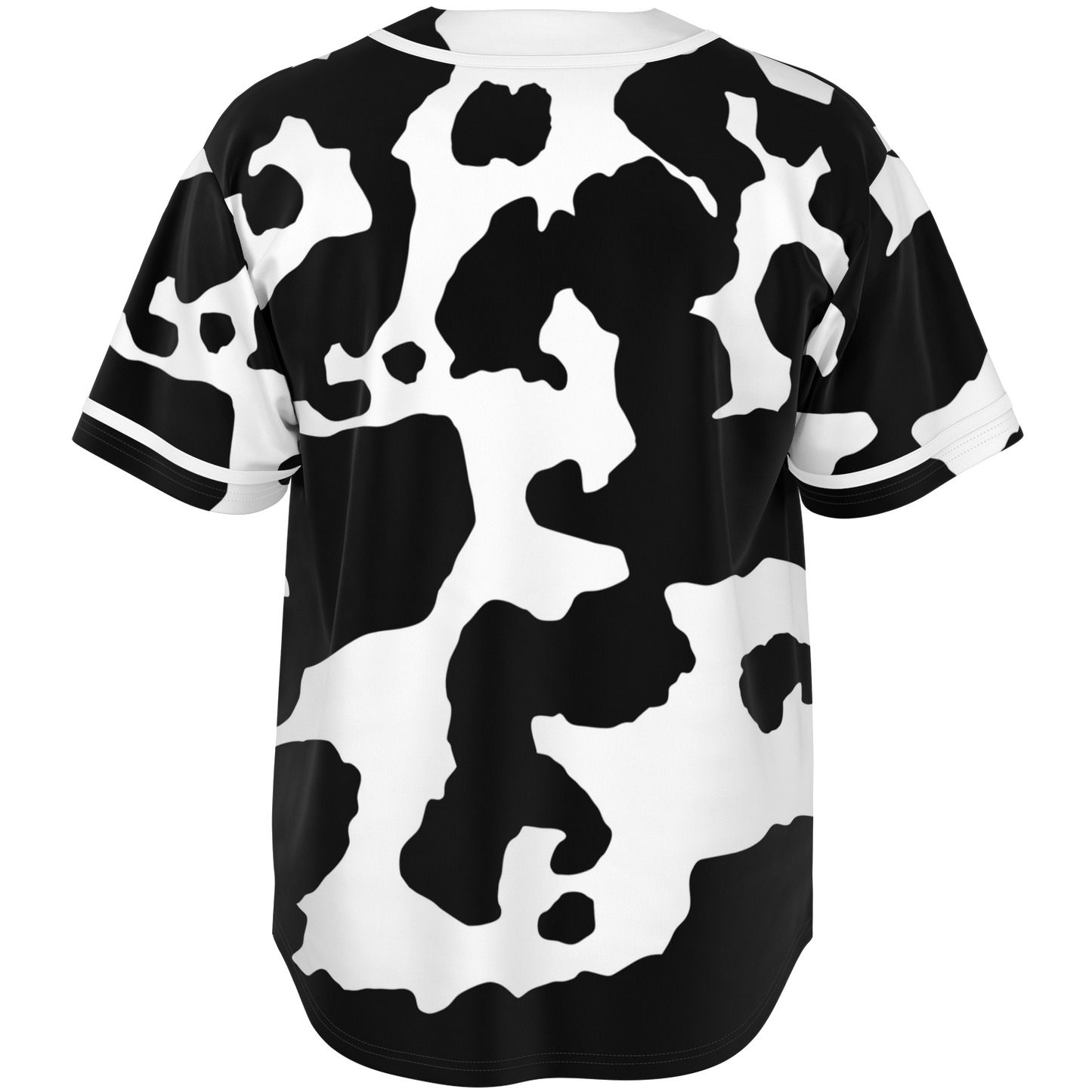 Camo Baseball Jersey | Black & White Cow Camouflage