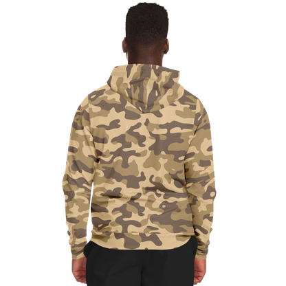 Zip-Up Hoodie | Khaki Camouflage