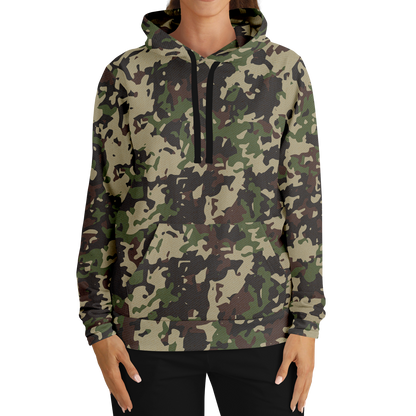 Military Brown Hoodie | Khaki, Gray and Lava Mixed Camo