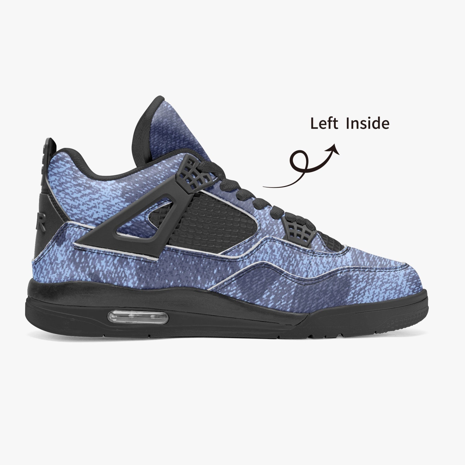 Camo Jordans AJ4 | Denim Blue Camouflage