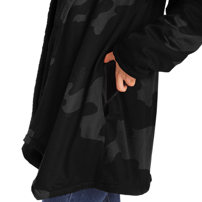 Camo Cloak | Black Camouflage | Microfleece