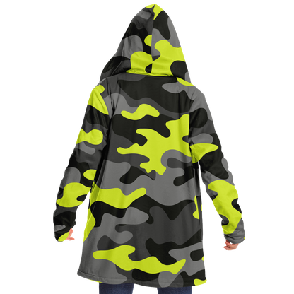 Camo Cloak | Yellow, Black, & Gray Camouflage | Microfleece