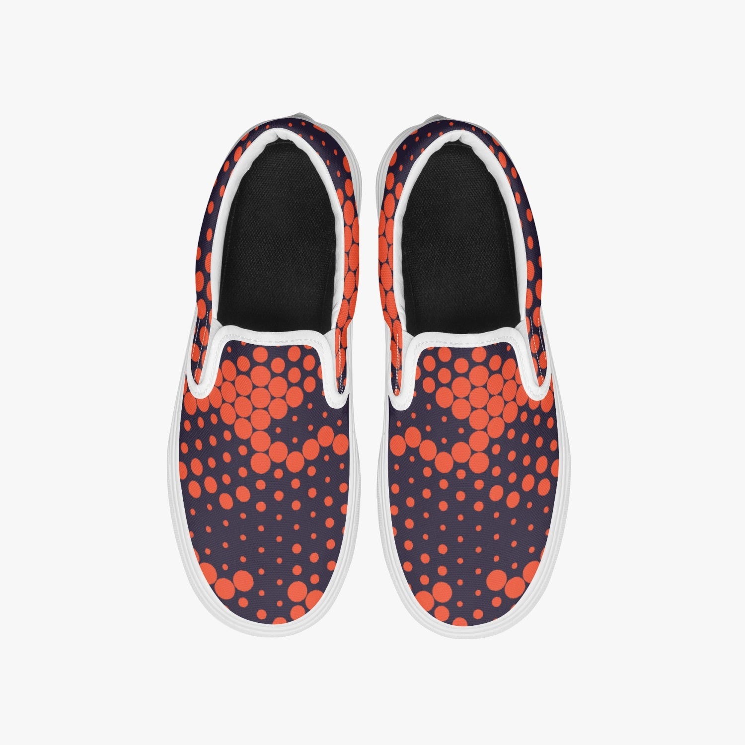 Camo Slip-On Shoes | Orange and Blue Digital Camouflage