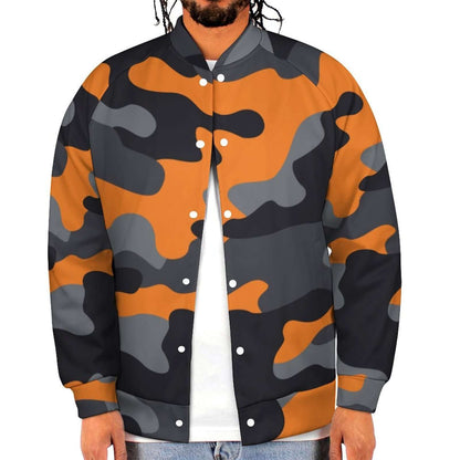 Men's Camo Jacket | Orange, Gray & Black Camouflage