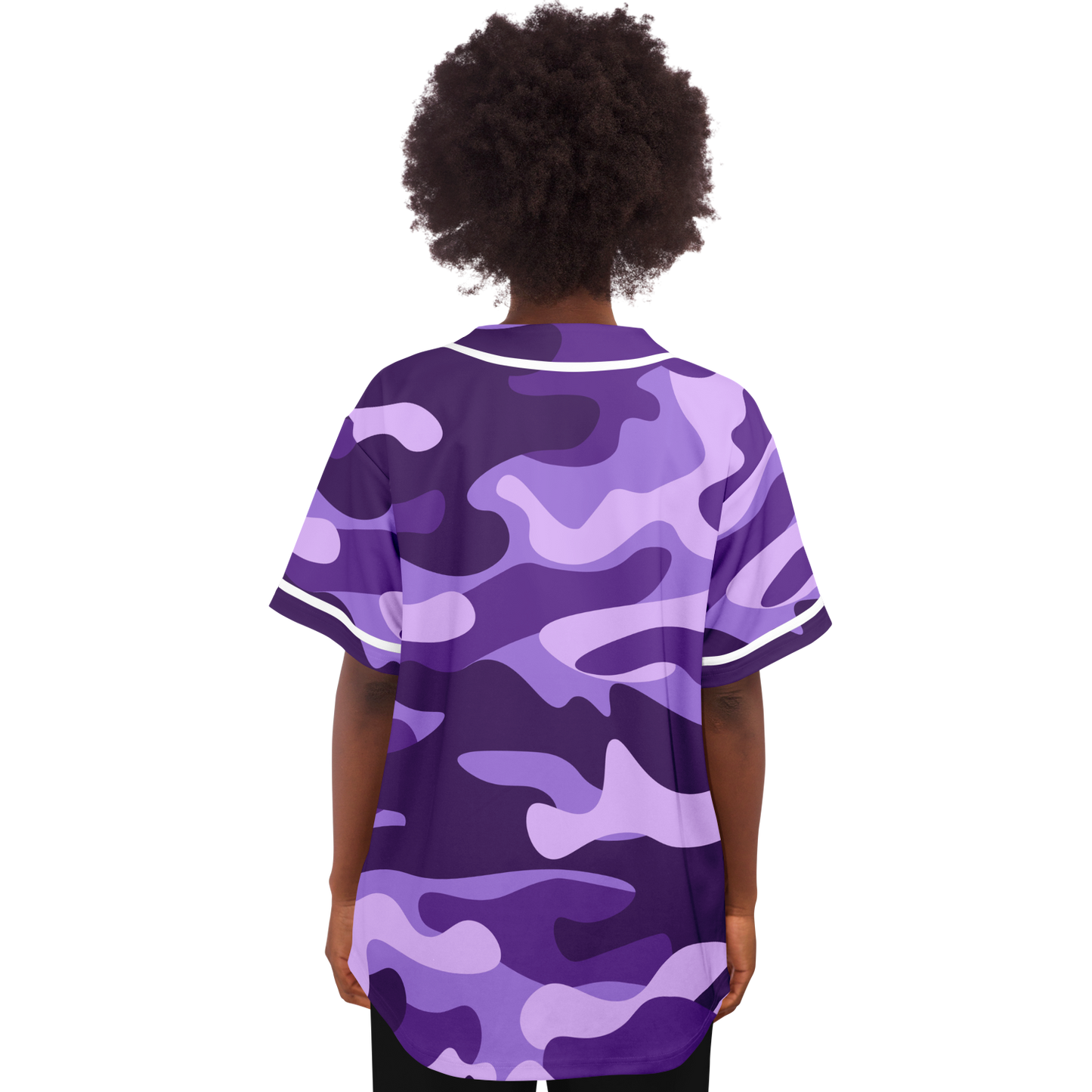 Camo Baseball Jersey | Purple, Blue & Mauve Camouflage