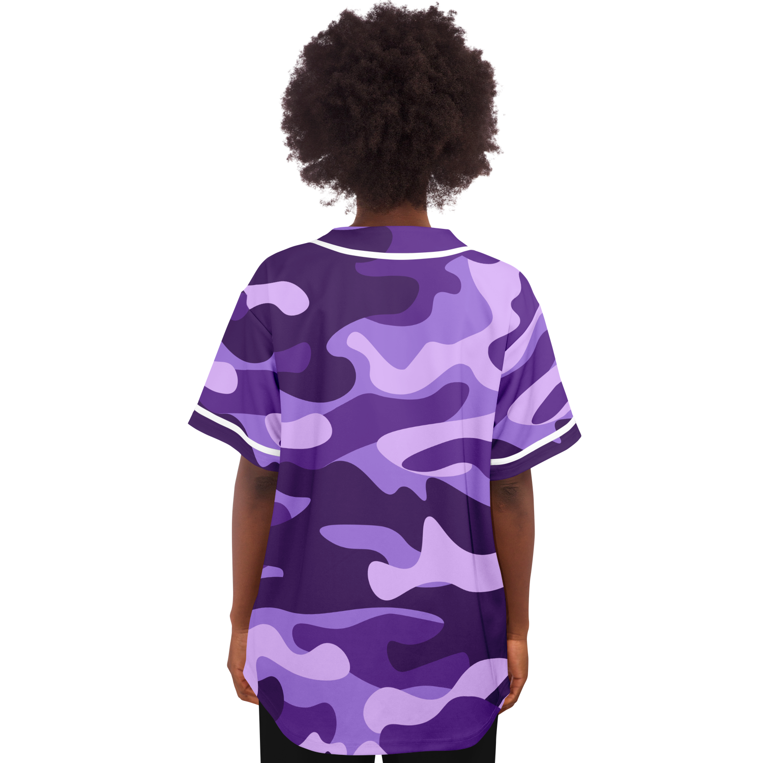 Camo Baseball Jersey | Purple, Blue & Mauve Camouflage