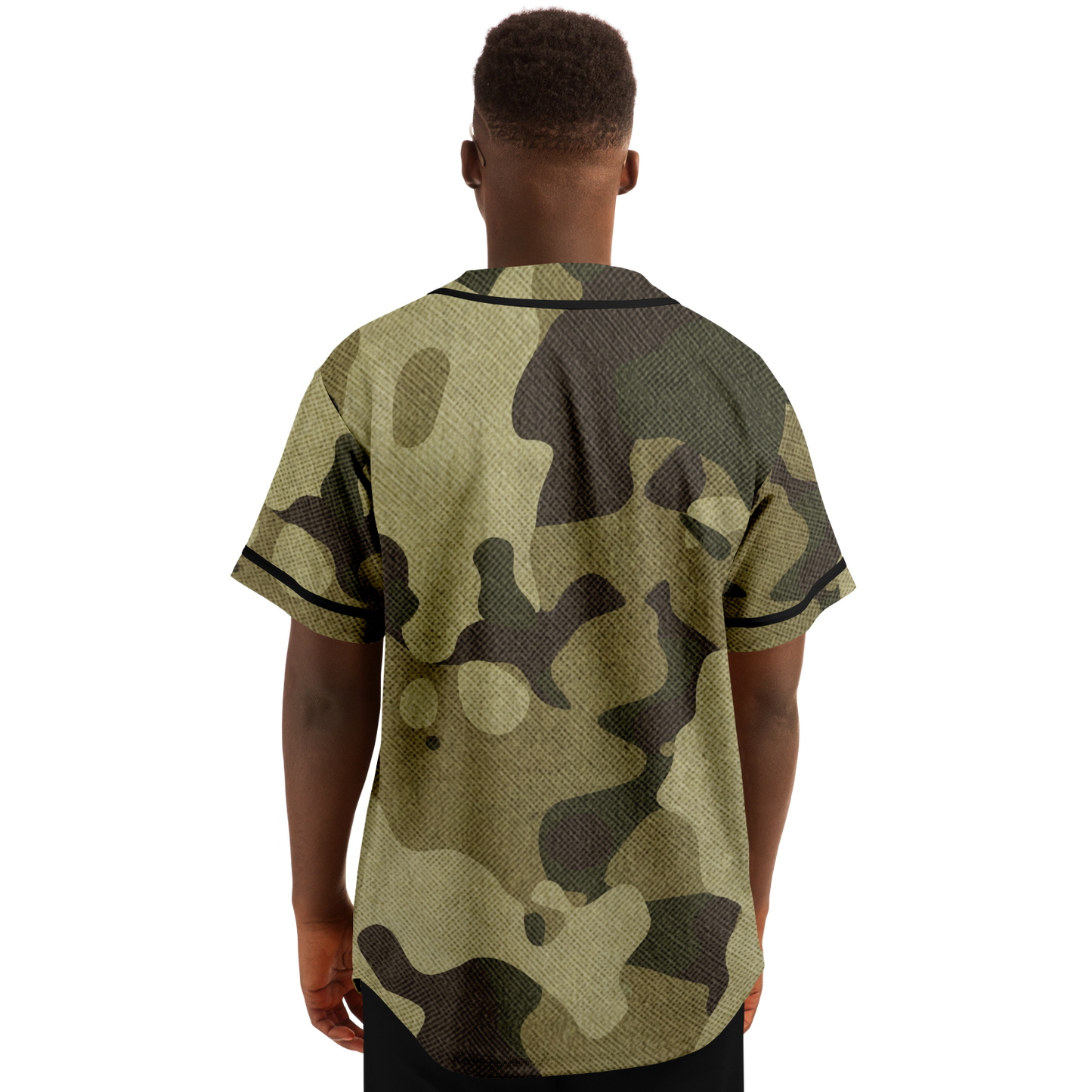 Camo Baseball Jersey | Green Fabric Camouflage