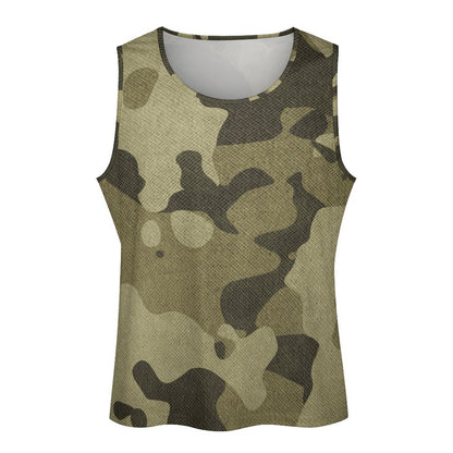 Camo Tank Top | Green Fabric Camouflage