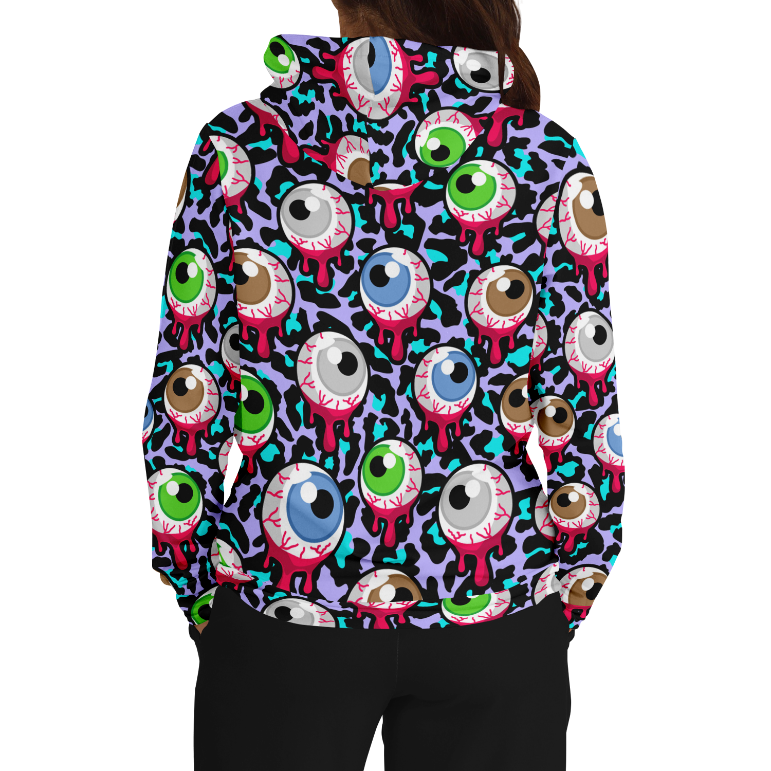 Zombie Hoodie | Bloody Alien Eyeballs, Creepy & Psychedelic