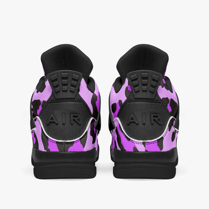 Leopard Jordans AJ4 | Purple, Blue and Black Pattern