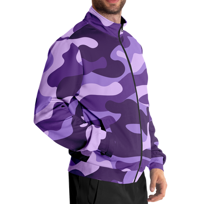 Camo Track Jacket | Purple, Blue & Mauve Camouflage