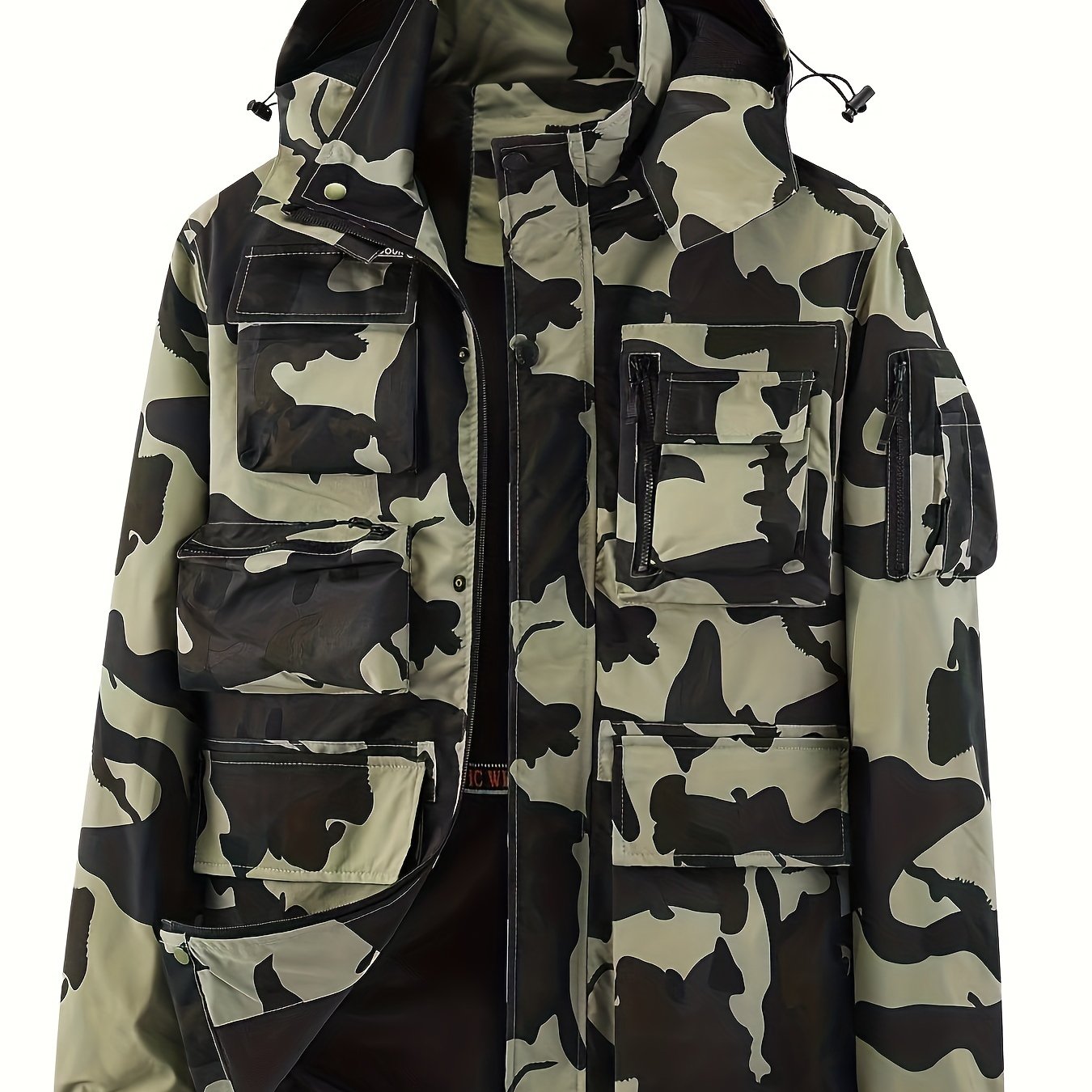 Men's Camo Jacket | Outdoor Stylish with Removable Hood