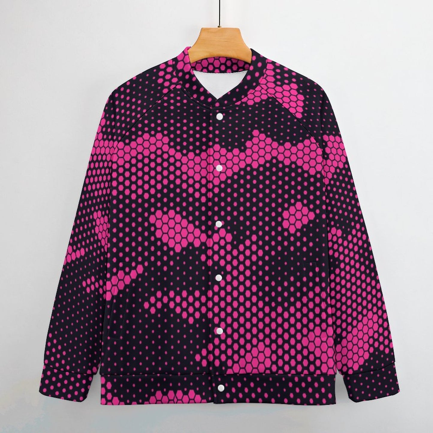 Men's Camo Jacket | Pink Digital Dotted Hexagonal