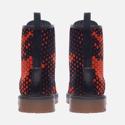 Camo Boots | Leather Camouflage in Digital Orange and Blue